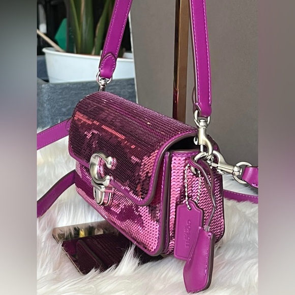 CM428 - Coach Studio Baguette Bag with Sequins - Picture 3 of 13